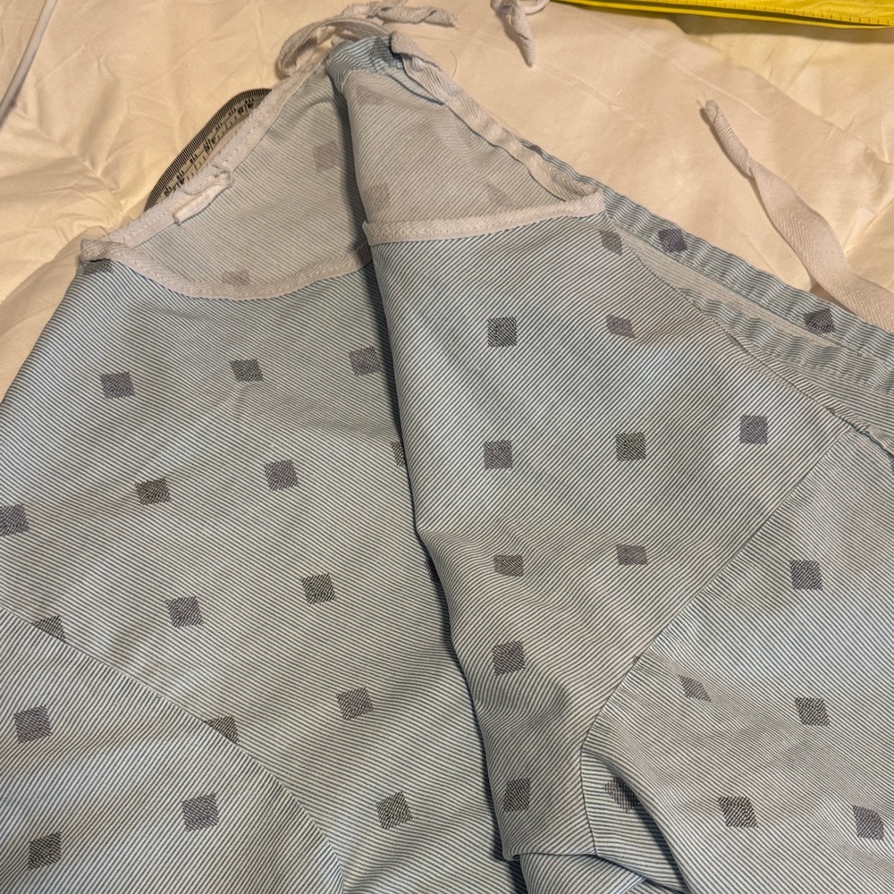 Blue and Gray Patterned Hospital Type Gown